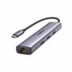 UGREEN - Adaptador USB C a Ethernet Hub 4 en 1 Gigabit RJ45 3 USB 3.0