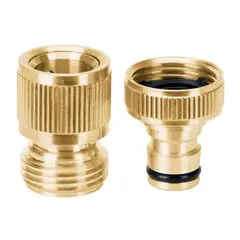 TRUPER - Conectores de laton solido sistema click para grifo