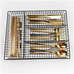 INSPIRA MARKET - Porta Cubiertos Organizador de Utensilios Negro