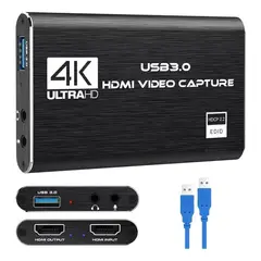 GLAD - Tarjeta De Captura De Video 4k Hd 1080p 60hz Audio Usb 3.0