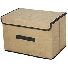 GENERICO - Caja de almacenamiento plegable a prueba d polvo para ropa color Baige
