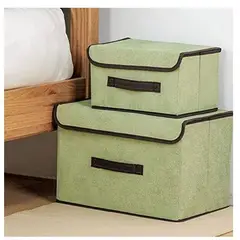 GENERICO - Caja de almacenamiento plegable a prueba d polvo para ropa color Verde