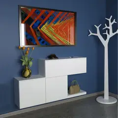 TU MESITA - Aparador Flotante Lucas 3 puertas color Blanco