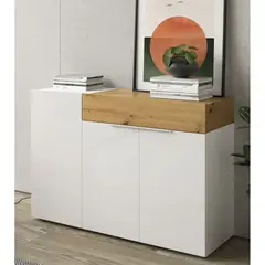 TU MESITA - Aparador para Salón Priux 3 puertas 1 cajón color BlancoHaya