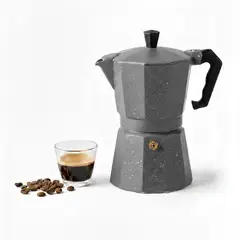 PENTHA - Cafetera Italiana Moka de 6 tazas Color Plomo de 300ml