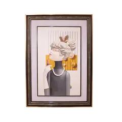 PANADECOR - Cuadro de Arte Moderno con Figura de Niña 54x74cm