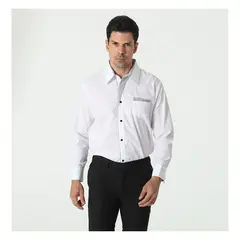 42AROZINA - Camisa casual a rayas con solapa para hombre