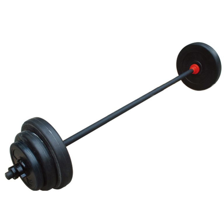 Set Pesas 20 kg Barra 12 Mts + Discos De Cemento