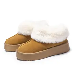 BLWOENS - Botas Gamuza Café Para Mujer - Antiestáticas Y Con Puntera