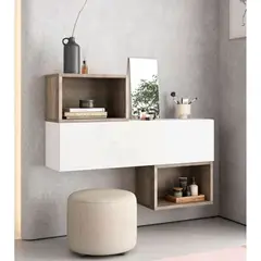 TU MESITA - Aparador Flotante Miami 1 puerta color BlancoMarrón