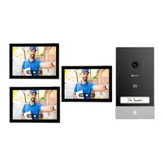 EZVIZ - Kit Videoportero Inteligente HP7 2K Exterior Eviz + 2 MONITORES