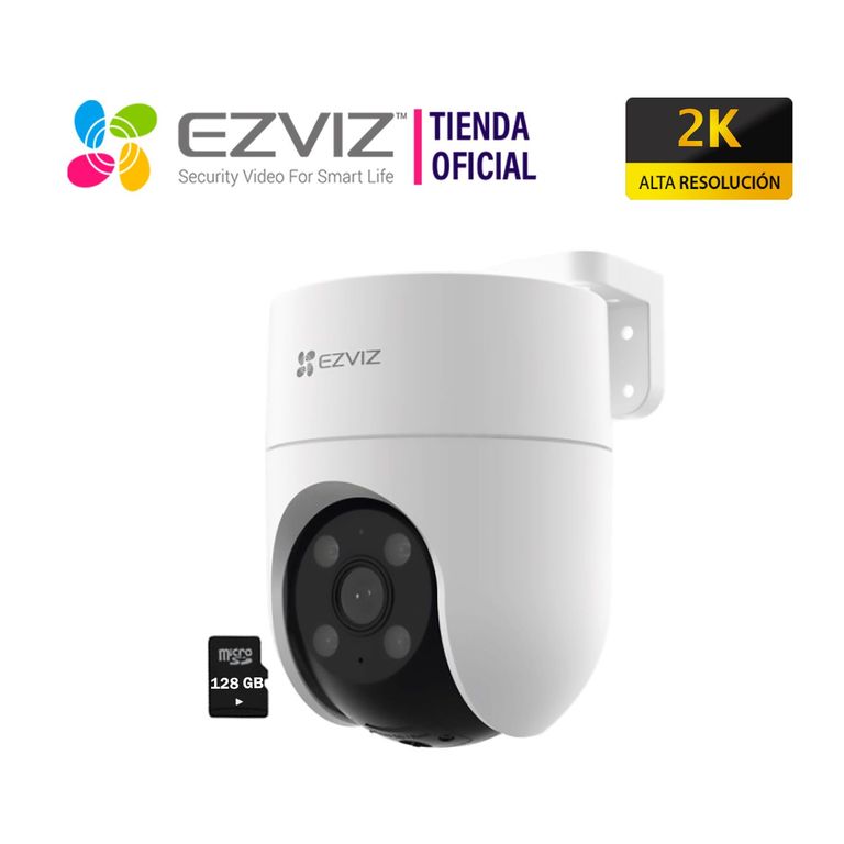 Cámara Seguridad Wifi H8C 3MP 2K 360° Smart + Micro SD 128GB