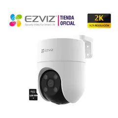 Ezviz - Cámara Seguridad Wifi H8C 3MP 2K 360° Smart + Micro SD 128GB