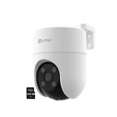 EZVIZ - Cámara Seguridad Wifi H8C 3MP 2K 360° Smart + Micro SD 128GB