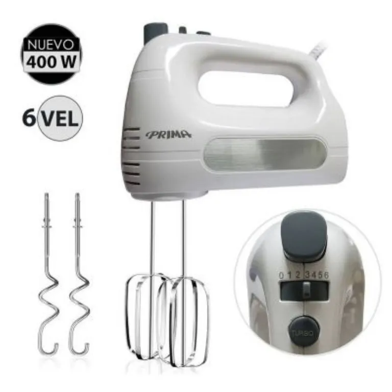 Batidora de Mano 400 Watts 6 Velocidades HM9105E Blanco