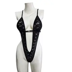 GENERICO - Body oTeddy ISA de Encaje Lencería Tipo Hilo o Tanga