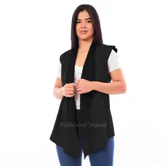 GENERICO - Blazers Chaleco Mujer en Moda Casual Manga Cero