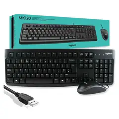LOGITECH - KIT - TECLADO Y MOUSE MK120 USB