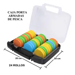 GENERICO - Maletin Porta armadas de pesca de 24 Rollos
