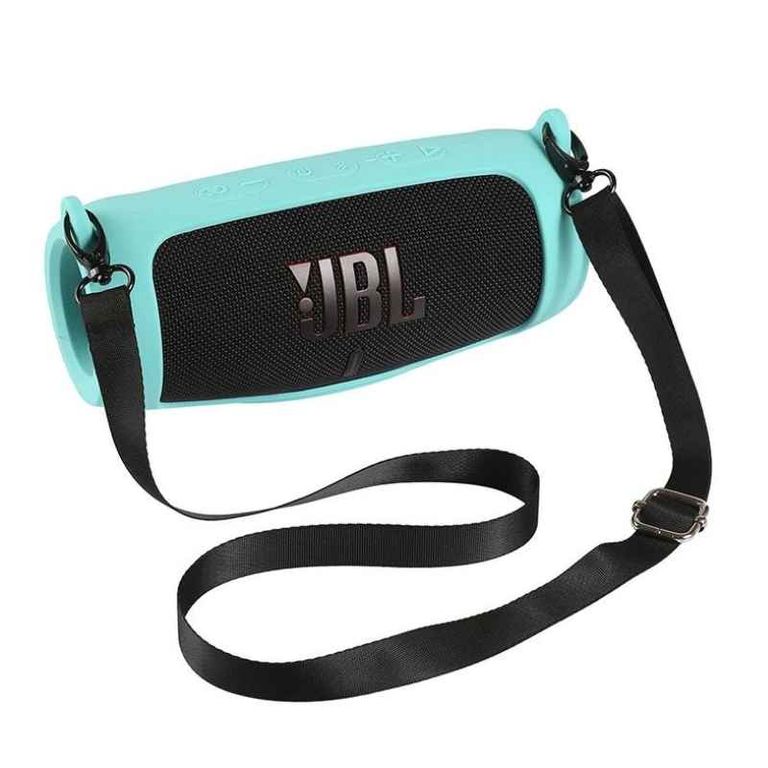 FUNDA CASE PROTECTOR SILICONA PARA JBL CHARGE 5 COLOR VERDE CIAN
