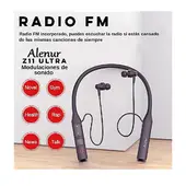 ALENUR - Audifonos Bluetooth Deportivos Z11 Uktra 80 Horas Negro