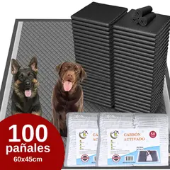 GENERICO - Pañales de Carbón Activado - 100 Unidades de 60x45cm