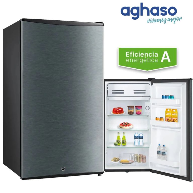 Frigobar con Llave REFR-AGH08 90LT Silver con Negro