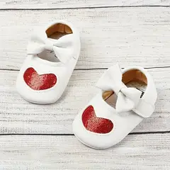 GENERICO - Zapatitos para bebé - Ballerinas - Corazon Rojo