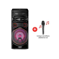 LG - Torre de Sonido XBOOM RNC7 Bluetooth Karaoke con Micrófono Negro