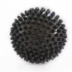 GENERICO - Pelota Erizo - Plástico Duro masajeador 7 cm - Negro