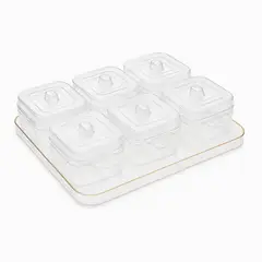 INSPIRA MARKET - Bandeja de alimentos transportador con tapers Set