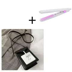 GENERICO - Bolso Femenino con Diseño de Enchufe + Mini Alisador Blanco