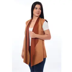 GENERICO - Chaleco Chaqueta Larga con Delantero en Punta para Mujer