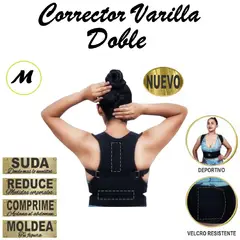 GENERICO - Corrector Varilla Doble Negro Talla -M