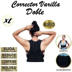 GENERICO - Corrector Varilla Doble Negro Talla -XL