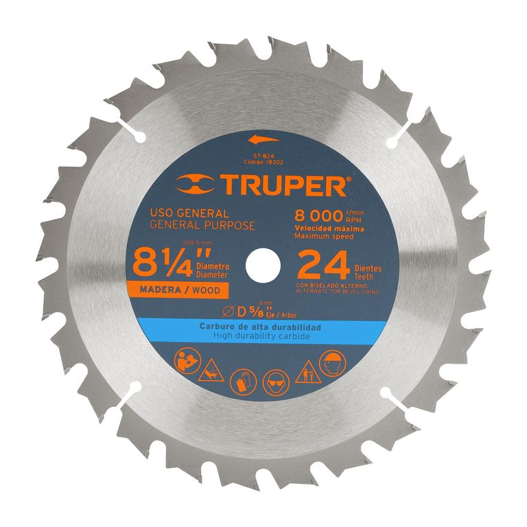 Disco para sierra circular 8 ¼" 24 dientes