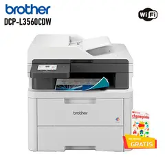 BROTHER - Impresora DCP-L3560CDW Multifuncional Laser LED a color WIFI