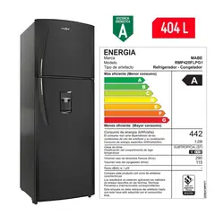 MABE - Refrigeradora 404 Lt Top Freezer RMP420FLPG1 Grafito