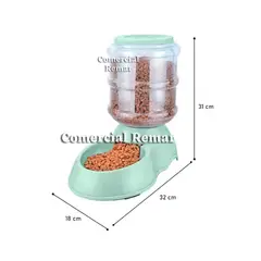 GENERICO - Comedero Automático para Mascotas Perro Gato 3.8 L Verde