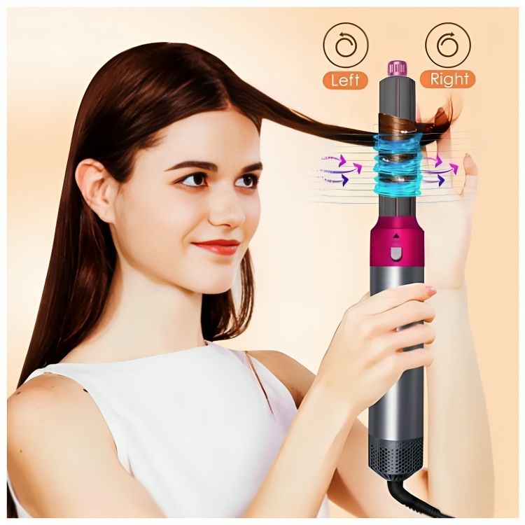 Cepillo Multifuncional 5 en 1 Alisador Rizador Secador para Cabello