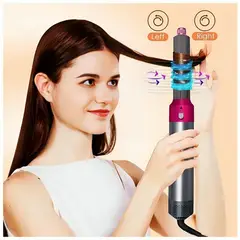 GENERICO - Cepillo Multifuncional 5 en 1 Alisador Rizador Secador para Cabello