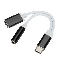 GENERICO - CABLE ADAPTADOR USB-C A PLUG JACK 35MM DE AUDIO - NEGRO