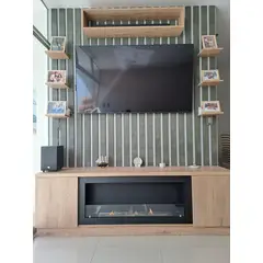BIOCALOR - Chimenea Ecológica Empotrable Negra 100x45cm