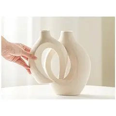 GENERICO - Adorno Mini juego de dos jarrones de cerámica