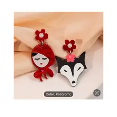 GENERICO - Pendientes Caperucita Roja & Lobo