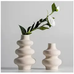 GENERICO - Adorno juego de dos jarrones de ceramica