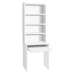MUEBLES CRISOSTOMO - Escritorio Moderno Juvenil con Estante Blanco 60cm