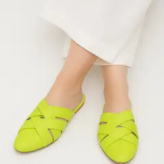 GENERICO - Zapatos mules Mujer Misshus Hilda verde limon