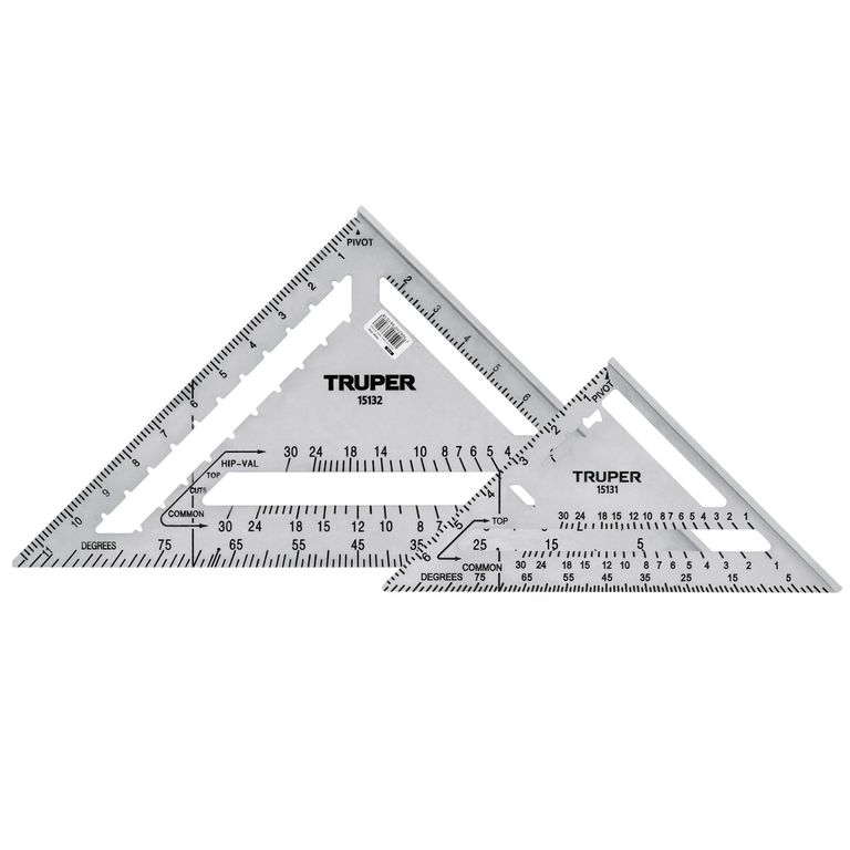 Juego De 2 Escuadras rápidas De 7 Y 12 Pulgadas De Aluminio