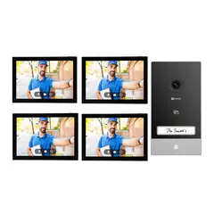 EZVIZ - Kit Videoportero Inteligente HP7 2K Exterior Eviz + 3 MONITORES